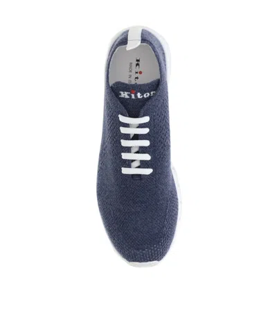 Kiton Fits Lace Up Sneakers Mesh Pull Tab In Multi