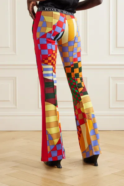 Pucci Comfortable High-waisted Flared Pants In Red