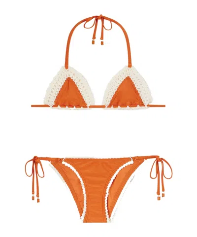 Zimmermann Mahon Crochet Stretch-polyamide Bikini In Multi