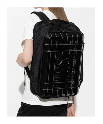 Diesel Strong Image Backpack In Black