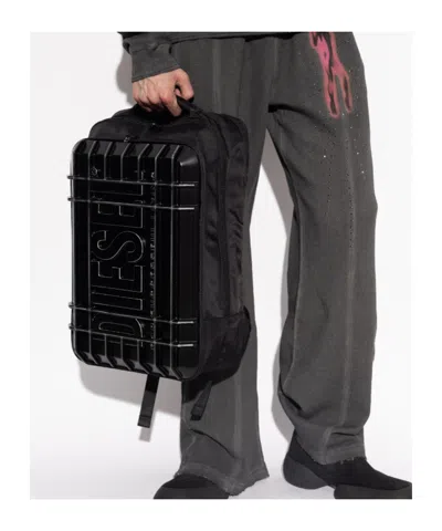 Diesel Strong Image Backpack In Black