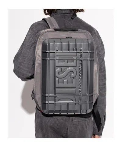 Diesel Strong Image Backpack In Gray
