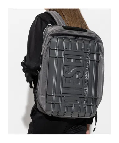Diesel Strong Image Backpack In Gray