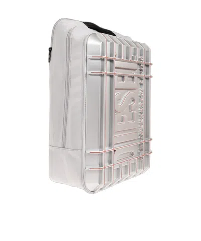 Diesel Strong Image Backpack In Silver