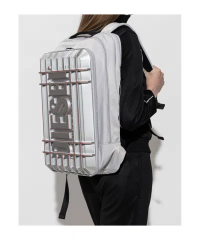 Diesel Strong Image Backpack In Silver