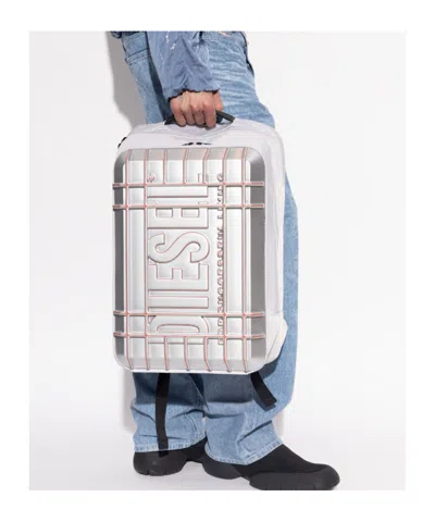 Diesel Strong Image Backpack In Silver