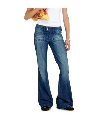 Diesel D-hush Flared Jeans In Blue