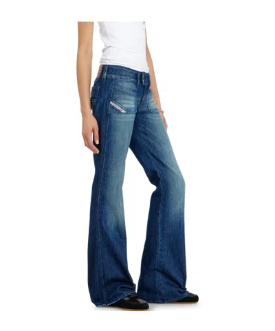 Diesel D-hush Flared Jeans In Blue