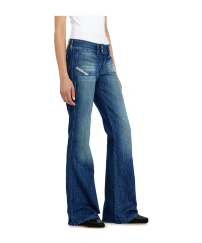 Diesel D-hush Flared Jeans In Blue