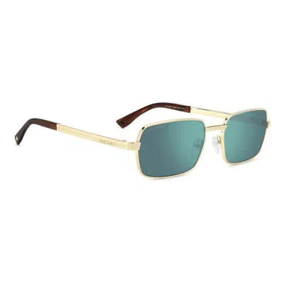 Dsquared2 Eyewear Rectangular Frame Sunglasses In Gold