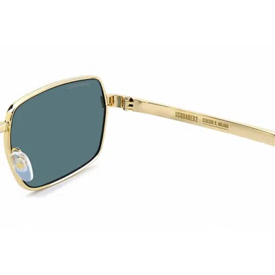 Dsquared2 Eyewear Rectangular Frame Sunglasses In Gold