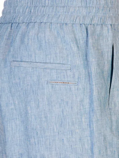 Peserico Drawstring Elasticated Shorts In Blue