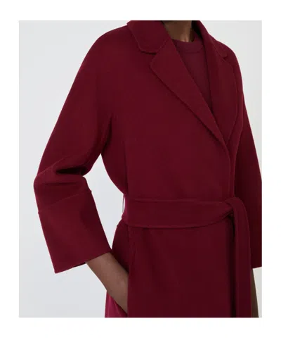 Max Mara Short Double-faced Wool Coat In Black