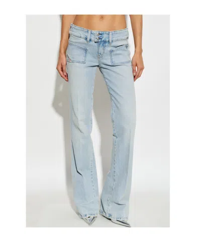 Diesel D-hush Patch-pocket Jeans In Blue