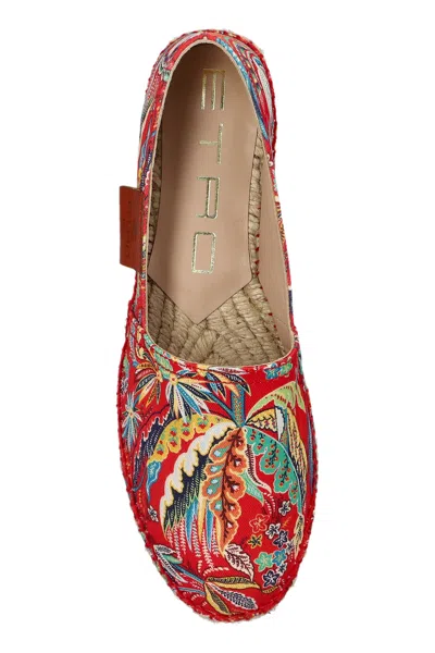 Etro Printed Platform Shoes In Multi