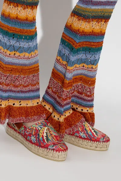 Etro Printed Platform Shoes In Multi