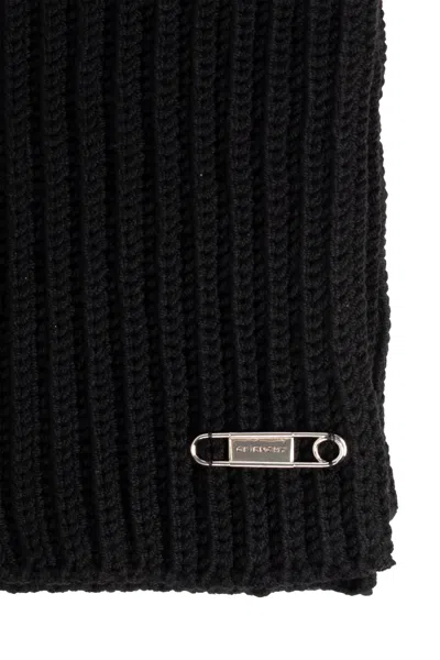 Givenchy Knitted Scarf In Black