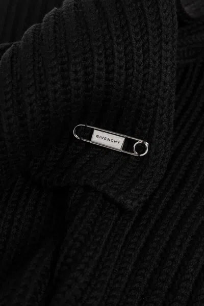 Givenchy Knitted Scarf In Black