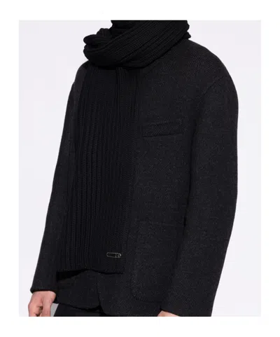 Givenchy Knitted Scarf In Black