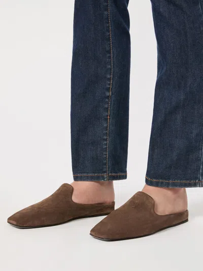 Max Mara Square-toe Mules In Brown