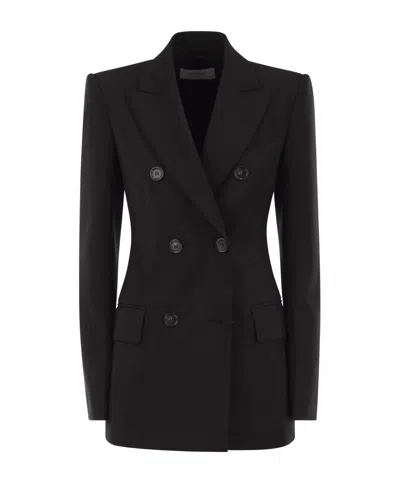 Sportmax Double-breasted Jacket Featuring Button Detailing In Black