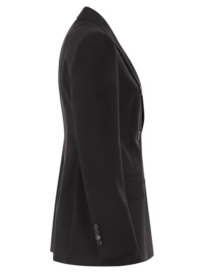 Sportmax Double-breasted Jacket Featuring Button Detailing In Black