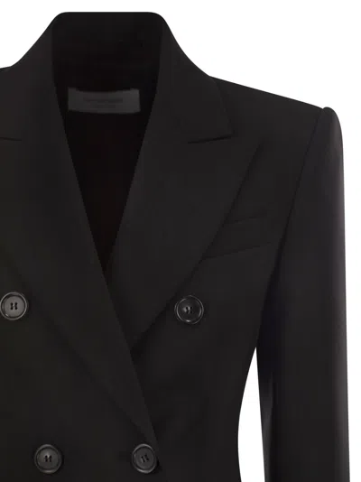 Sportmax Double-breasted Jacket Featuring Button Detailing In Black
