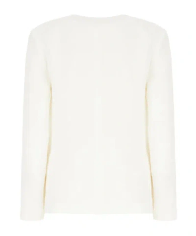 Antonelli Single-button Collarless Jacket In White