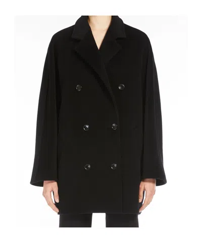 Max Mara Short 101801 Icon Coat In Black