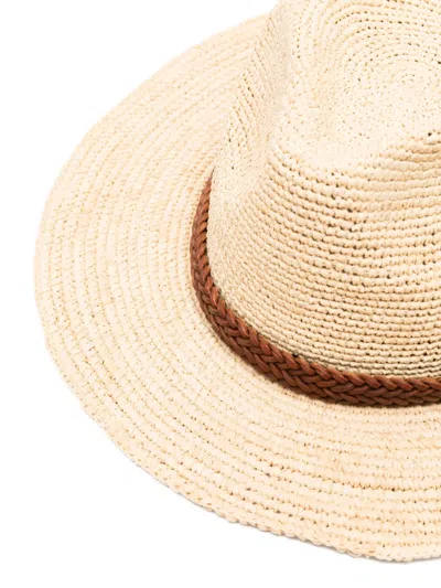 Dragon Diffusion Woven Braided-strap Sun Hat In Neutral