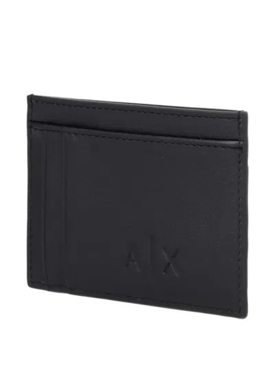 Armani Exchange Logo-debossed Wallet In Black