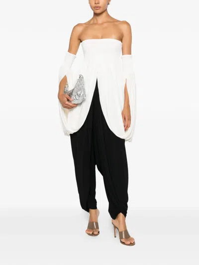 Coperni Smocked Off-shoulder Top In Multi
