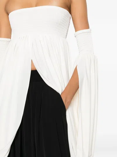 Coperni Smocked Off-shoulder Top In Multi