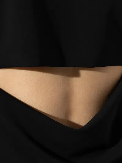 Jil Sander Back Slit T-shirt In Black