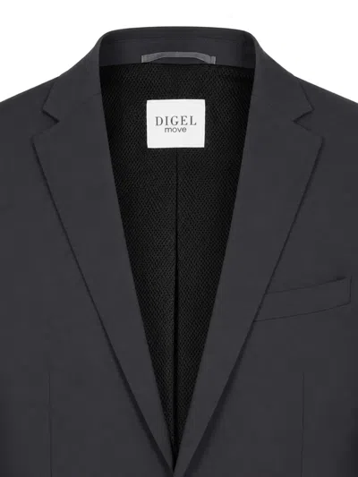 Digel Notch-lapel Single-breasted Suit In Black
