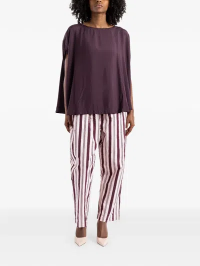 Casey Casey Striped Drawstring Trousers In Multi
