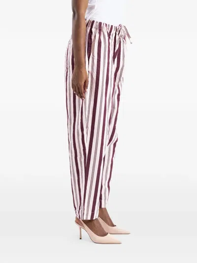 Casey Casey Striped Drawstring Trousers In Multi