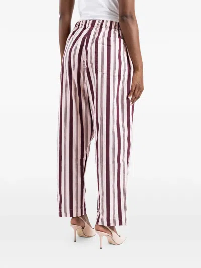 Casey Casey Striped Drawstring Trousers In Multi