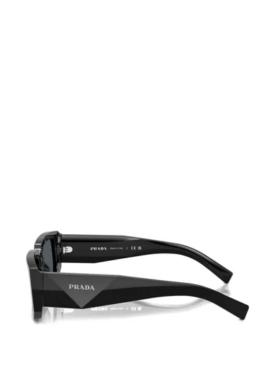 Prada Womens Black Pr 06ys Rectangle-frame Acetate Sunglasses In Black
