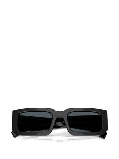 Prada Womens Black Pr 06ys Rectangle-frame Acetate Sunglasses In Black