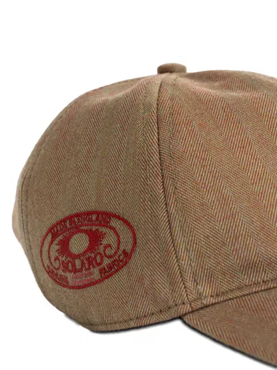 Sease Drawstring Baseball Cap In Brown