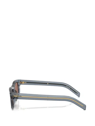 Prada 57mm Rectangular Sunglasses In Blue