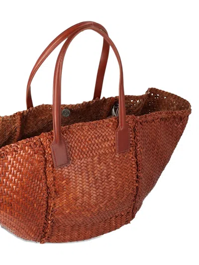 Dragon Diffusion Teresa Rectangular Tote Bag Dual Handles In Brown
