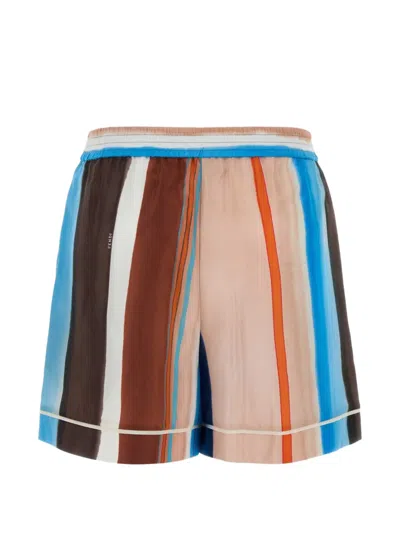 Fendi Venetian Stripes Relaxed Fit Lightweight Shorts In Multi