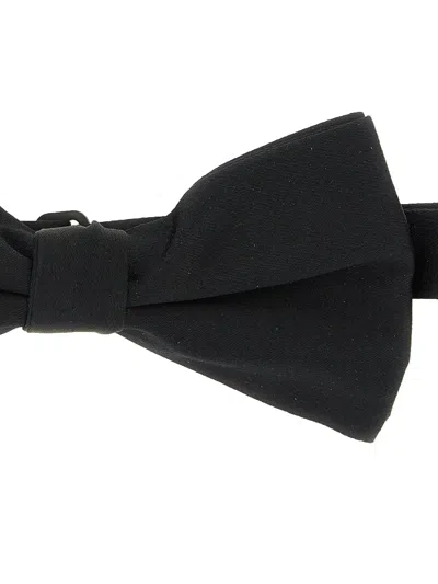 Valentino Black Solid Bowties In Black