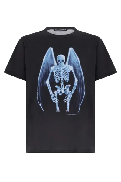 Our Legacy Mens Fallen Angel Print Graphic-print Cotton T-shirt In Black