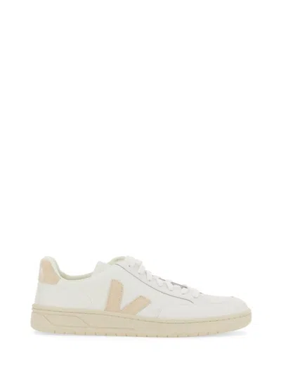 Veja White And Pink Leather Esplar Logo Sneakers