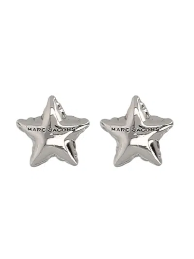 Marc Jacobs Silver Star Stud Earrings In Metallic