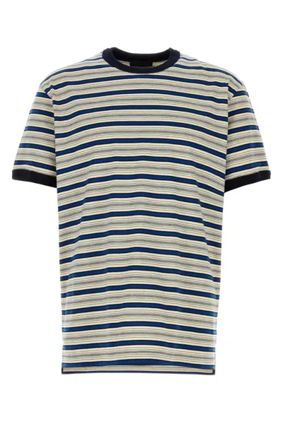 Prada Beige Stripes T-shirt In Beige