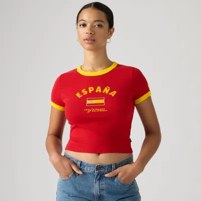 Levi's España Mini Ringer Tee T-shirt In Red